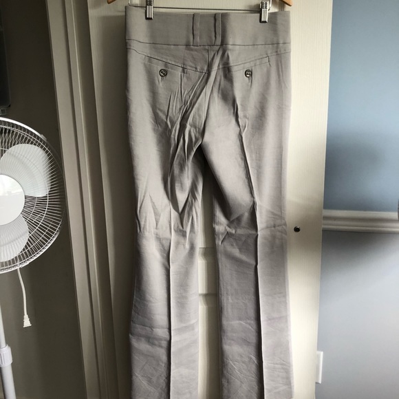 Bebe gray wide leg flared linen dress pants - Picture 5 of 13